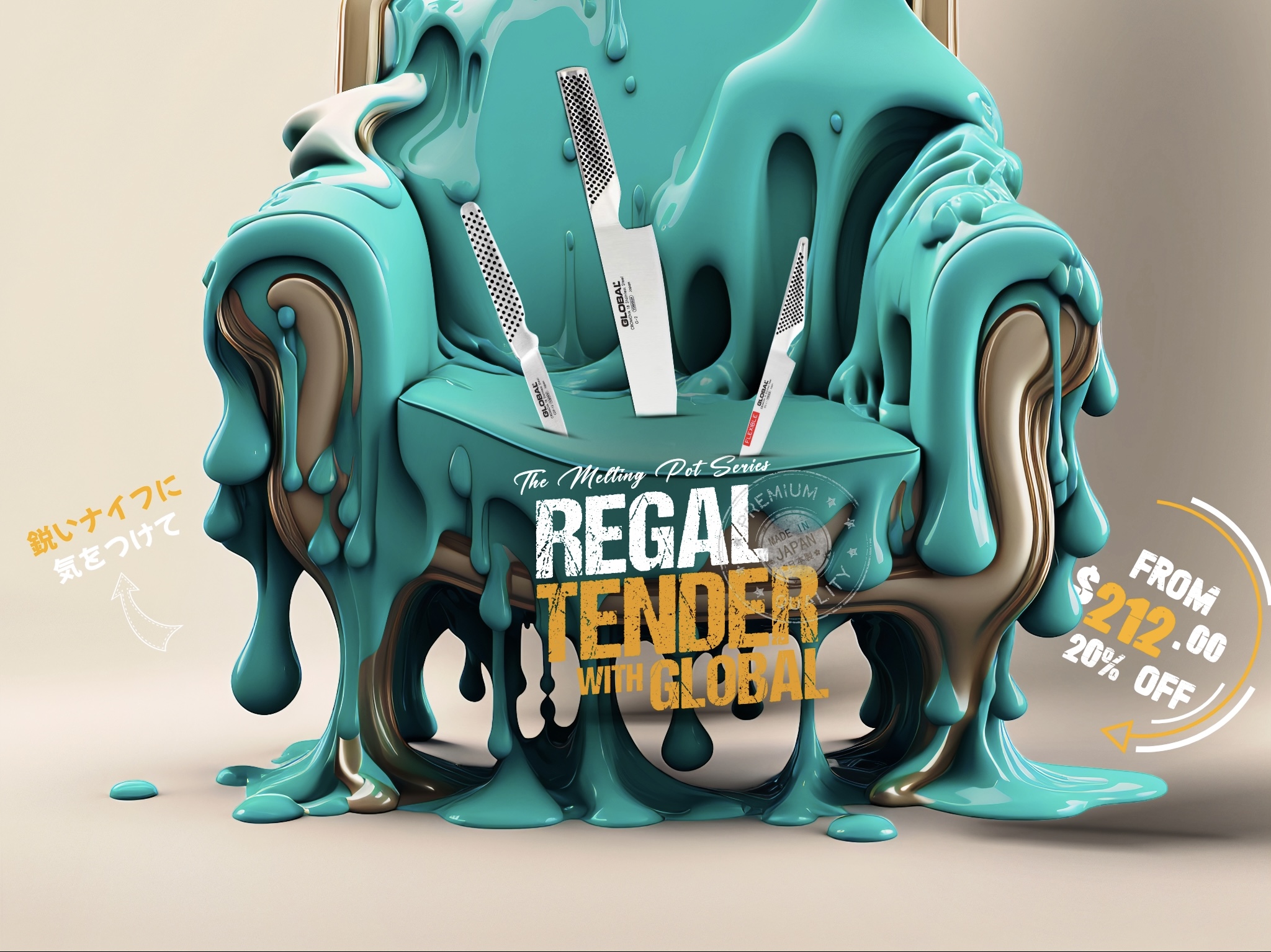 Melting Things Global Knives Singapore Regal Tender