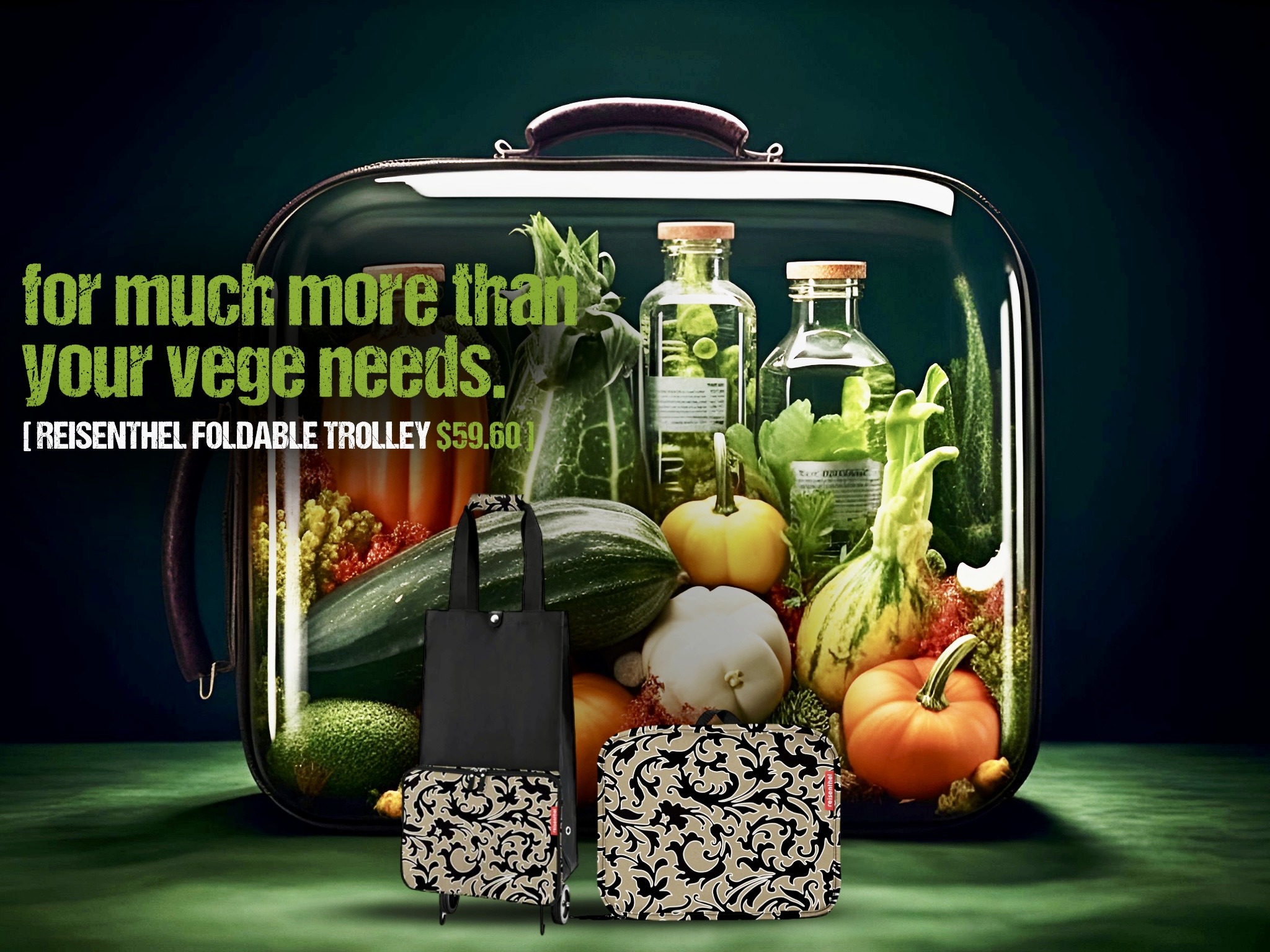 Temporal Space Reisenthel Singapore Foldable Trolley Baroque Marble