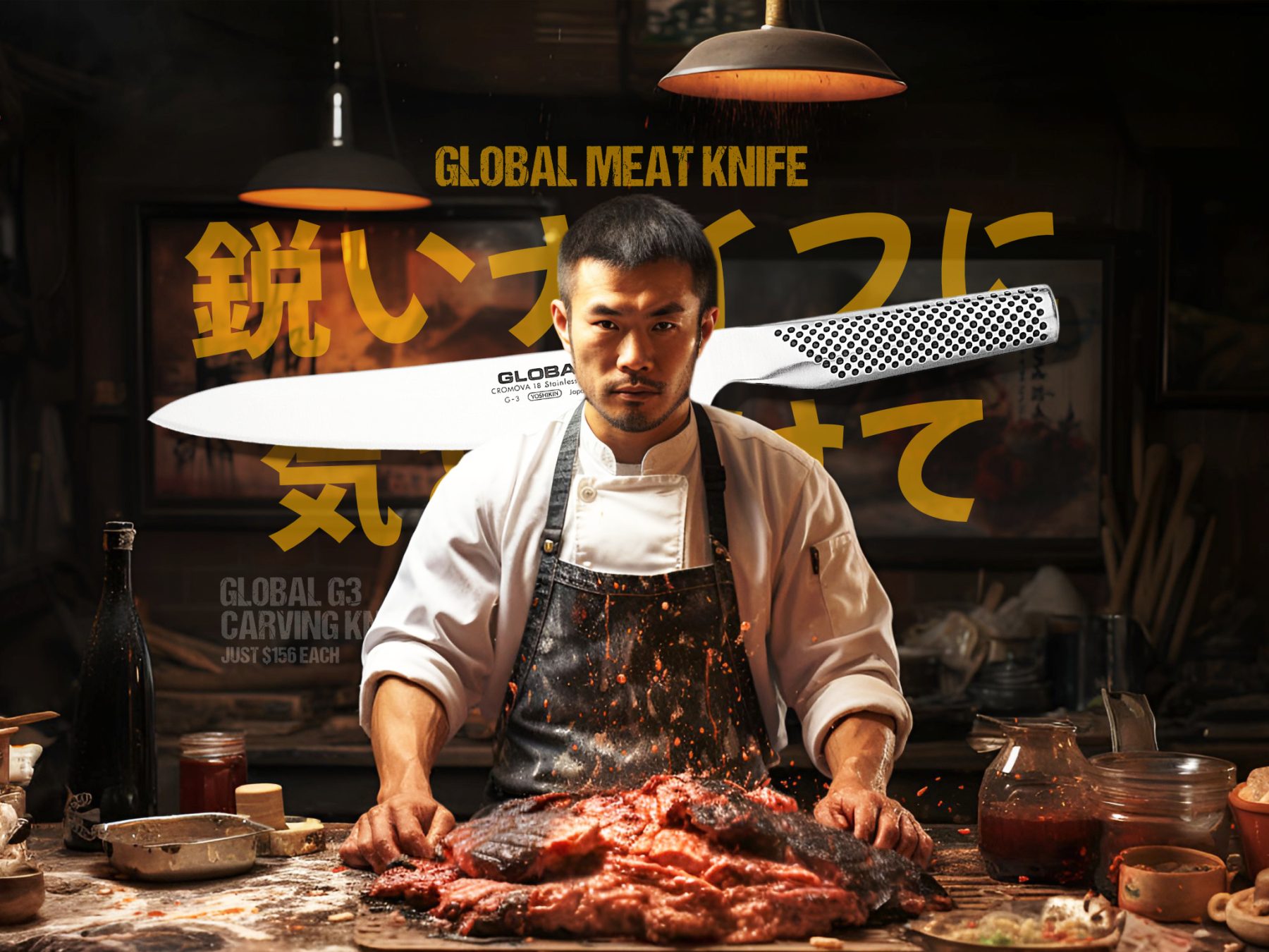 Kory Anders Global Knives Singapore G-3 Carving Knife