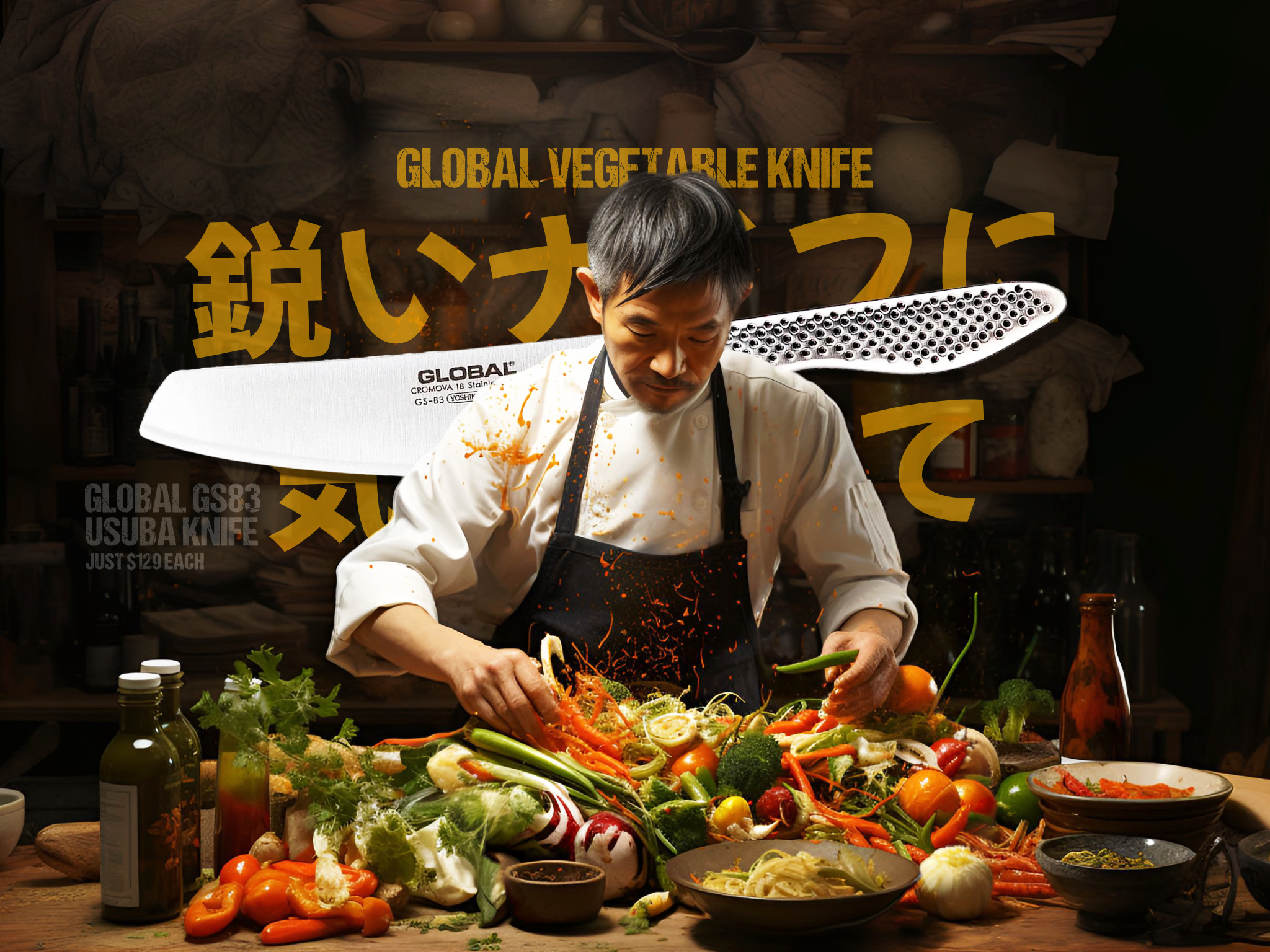 Kory Anders Global Knives Singapore GS-83 Usuba Knife