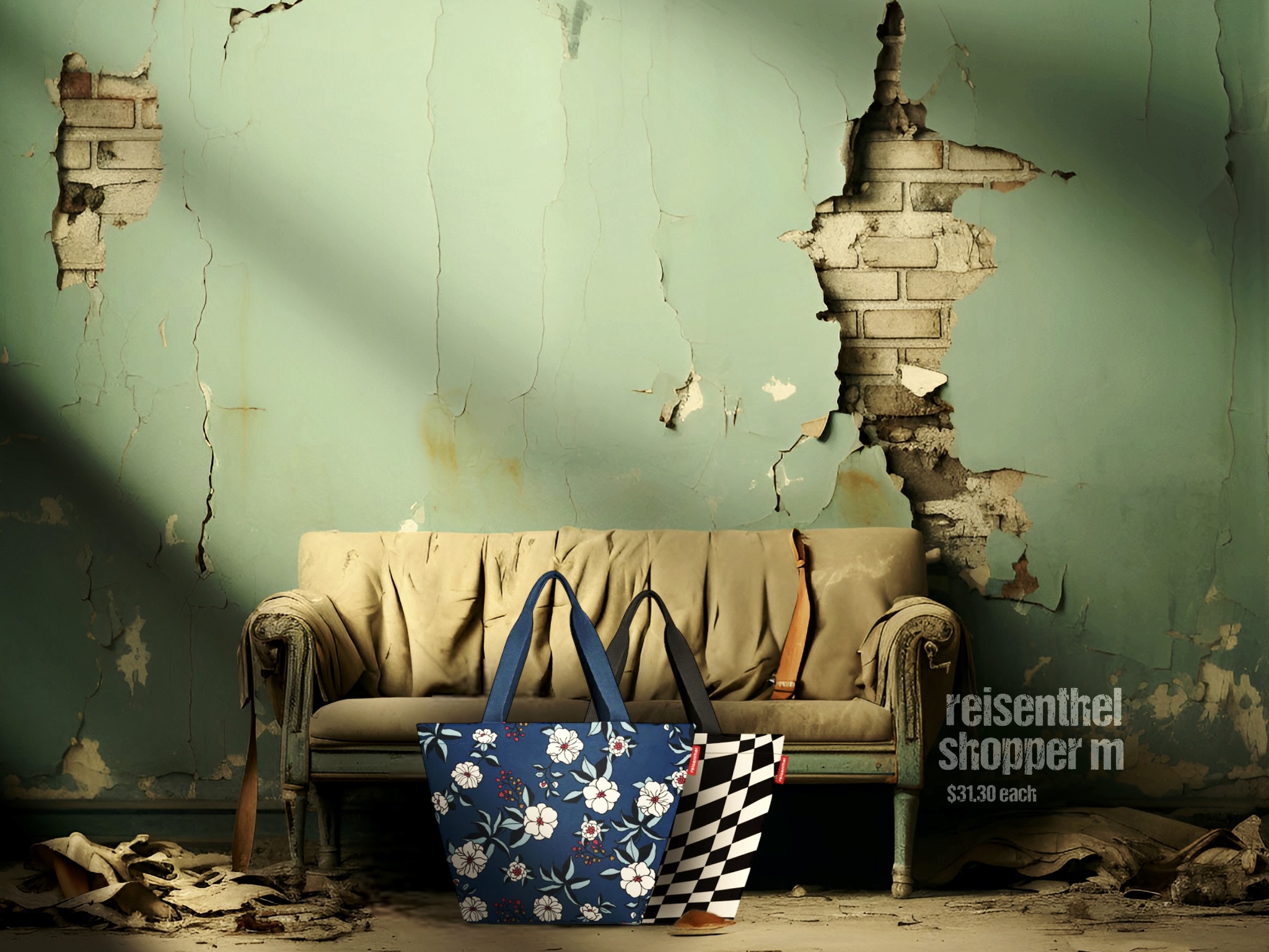 The Aristocrat Reisenthel Singapore Shopper M Garden Blue