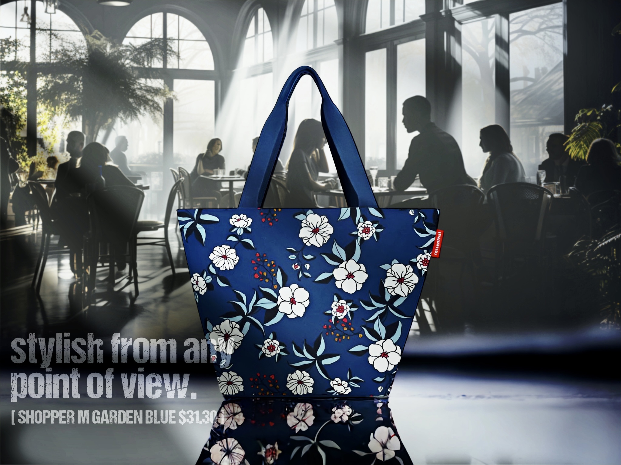 The Common Era Reisenthel Singapore Shopper M Garden Blue