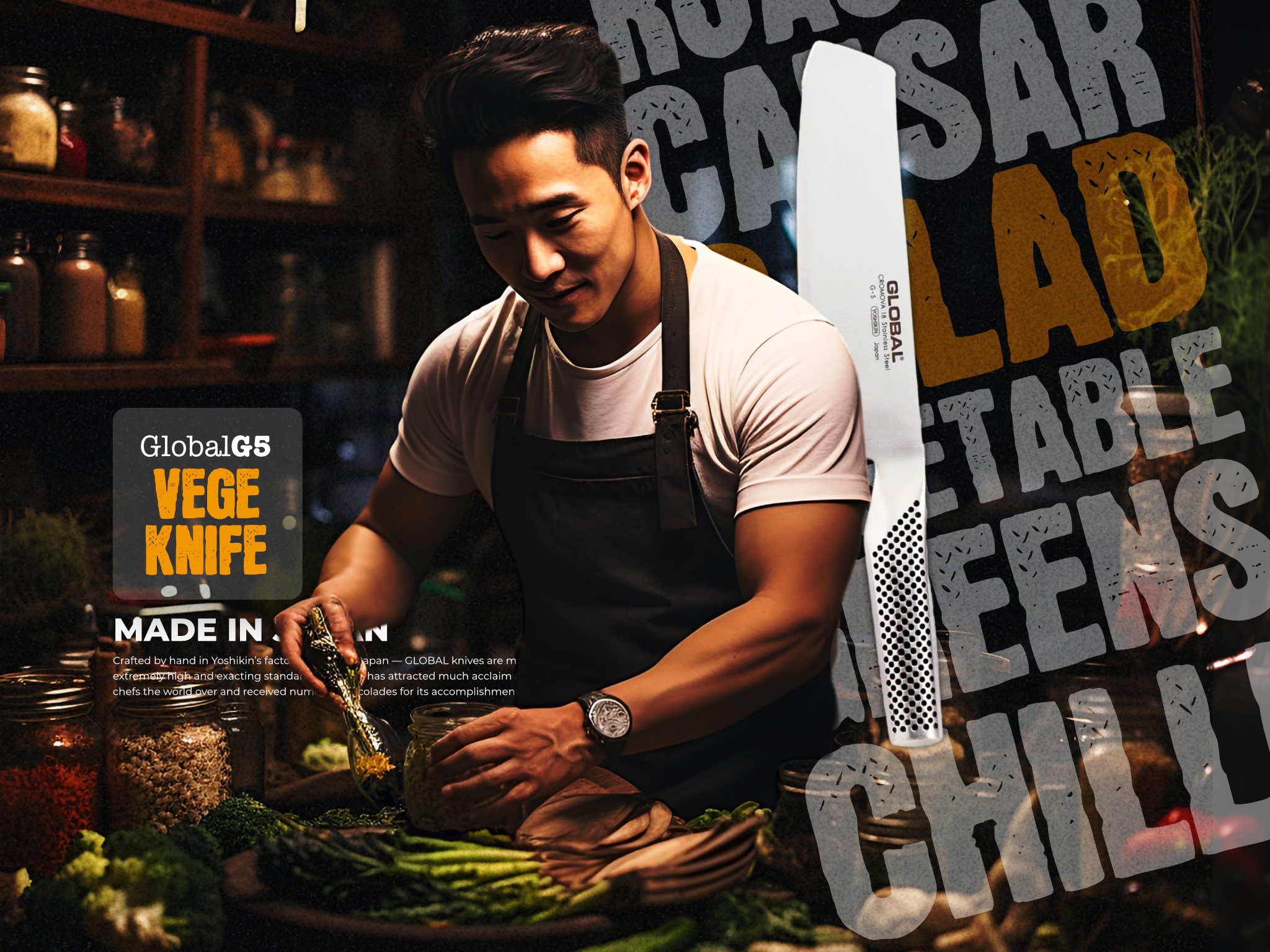 Since 1985 Global Knives Singapore G-5 Vegetable Knife