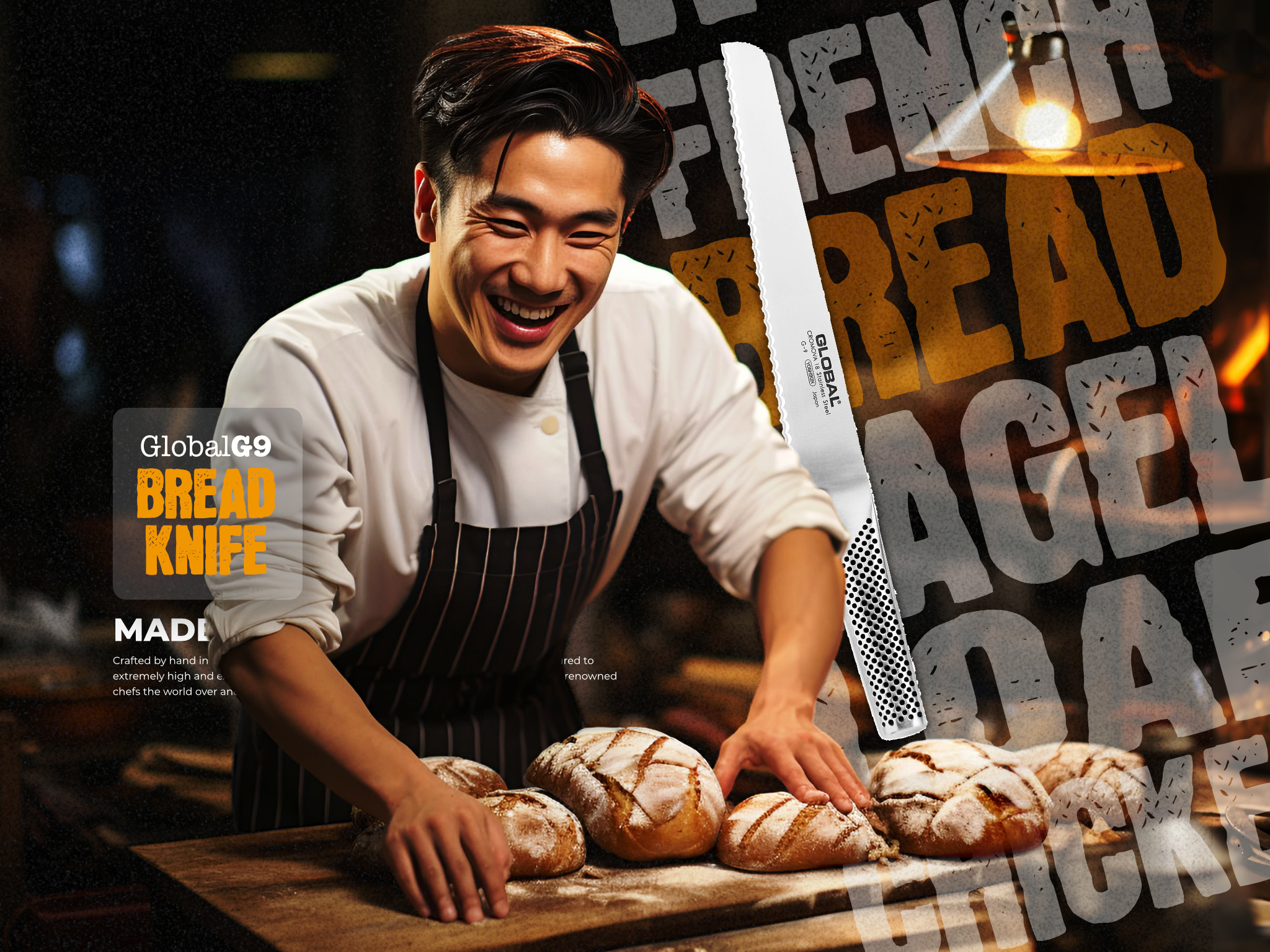 Since 1985 Global Knives Singapore G-9 Bread Knife