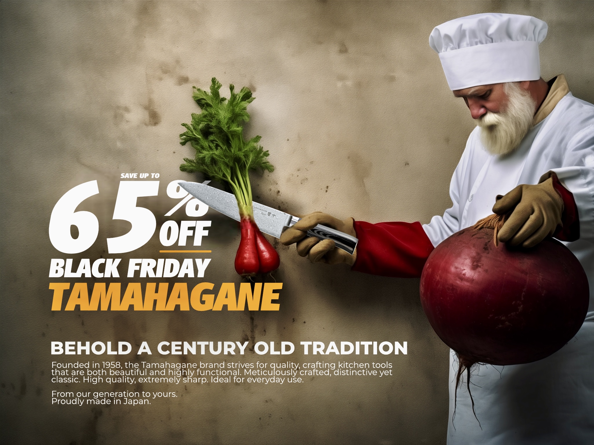 Black Friday 2023 Tamahagane Knives 65% Storewide Sale Event