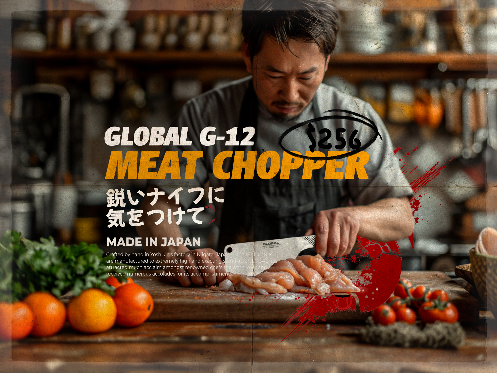 Kyoto Bound Global Knives Singapore G-12 Meat Chopper