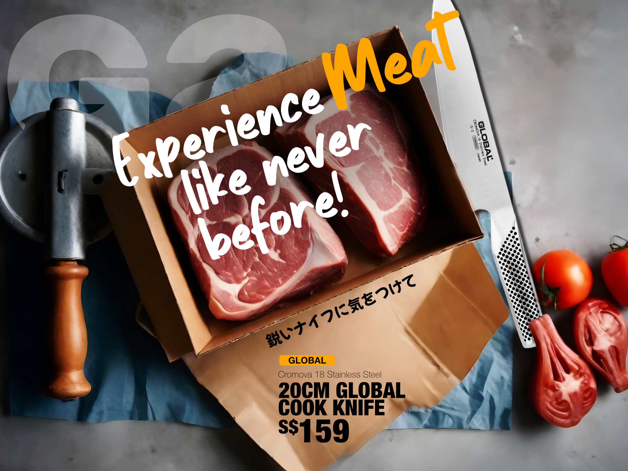 Tsunami Knife Global Knives Singapore Experience Meat Knife