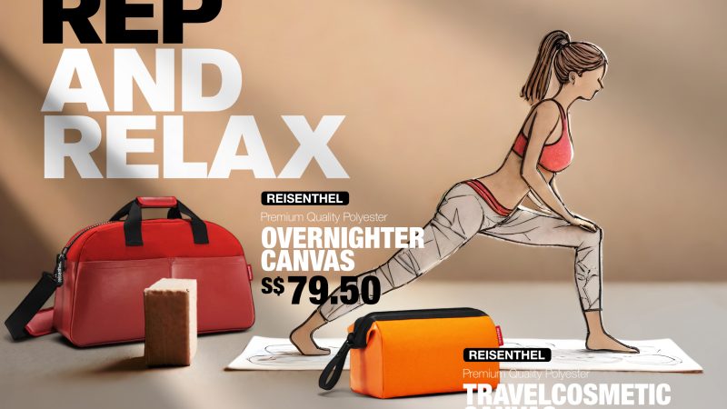 Origami Fold Reisenthel Singapore Rep and Relax Overnighter Canvas Travelcosmetic Canvas