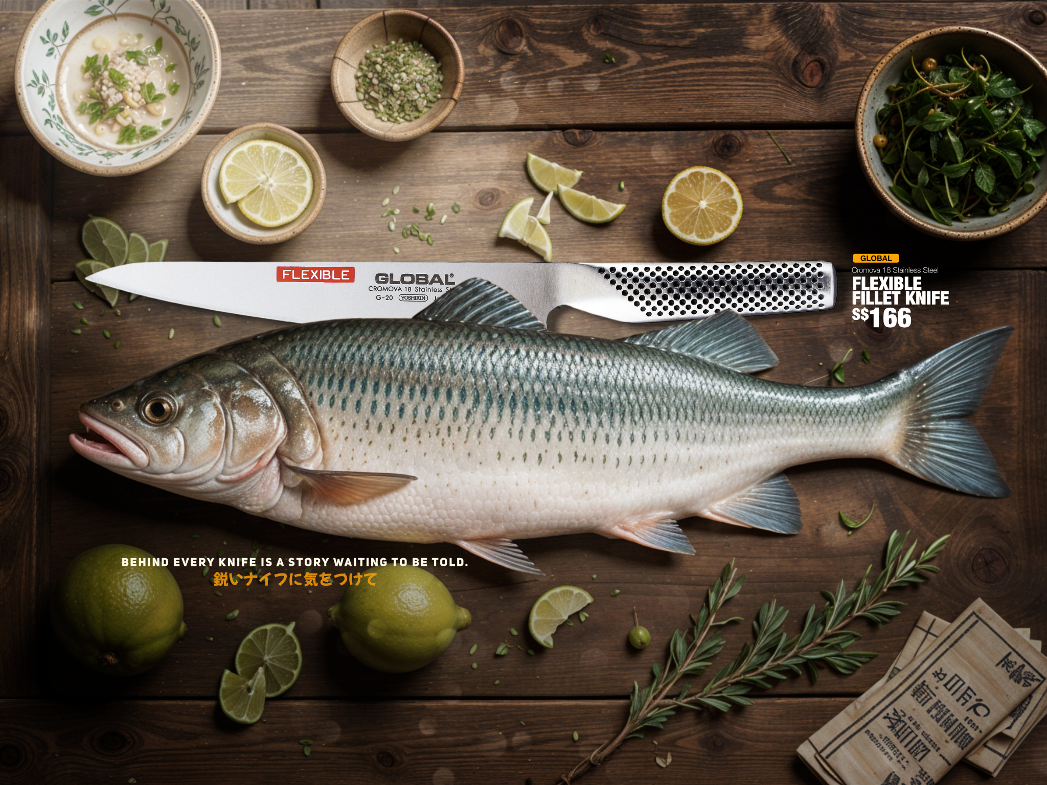 Dmitri’s Kitchen Global Knives Singapore Flexible Fillet Knife