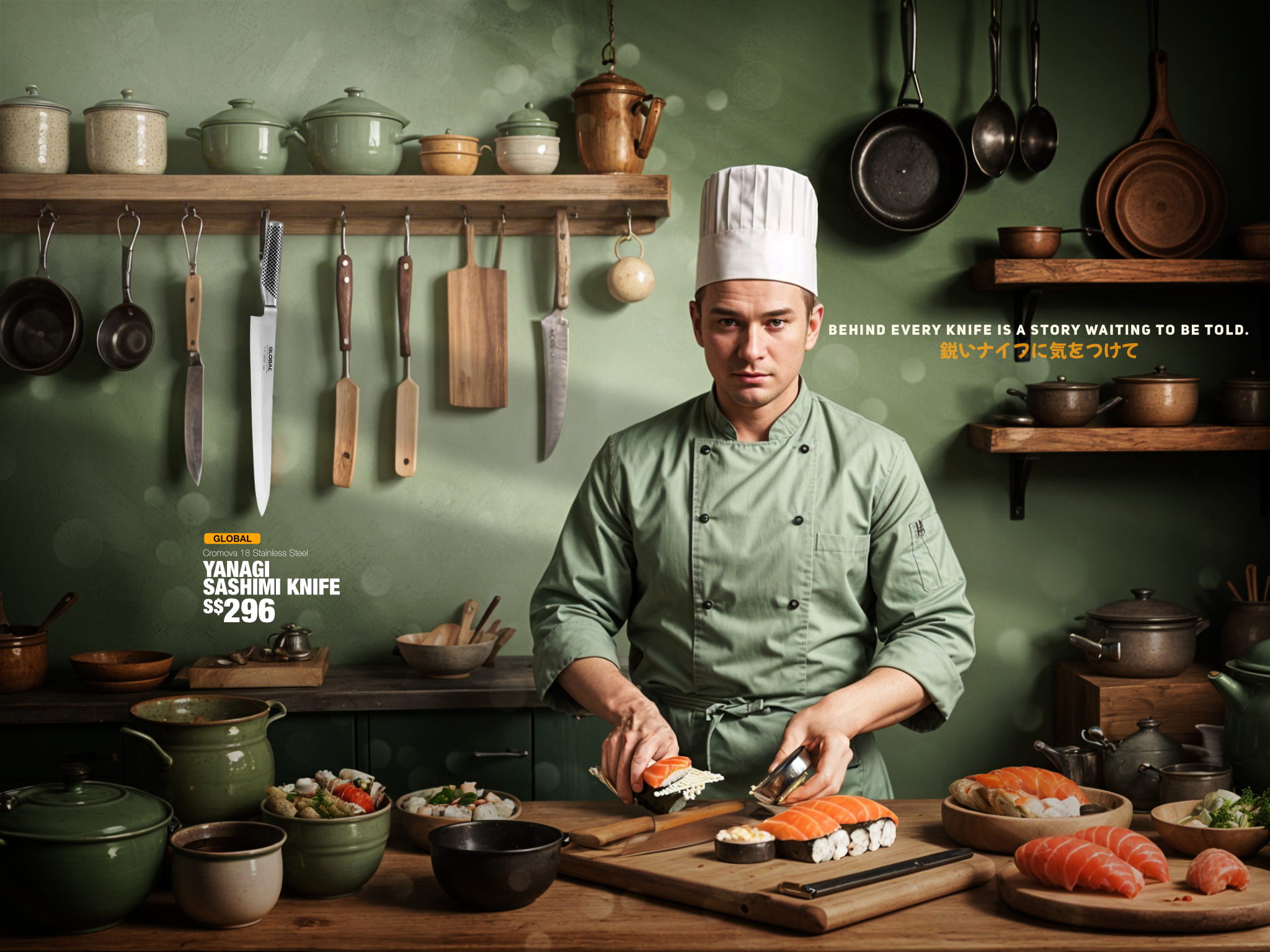 Dmitri’s Kitchen Global Knives Singapore Yanagi Sashimi Knife