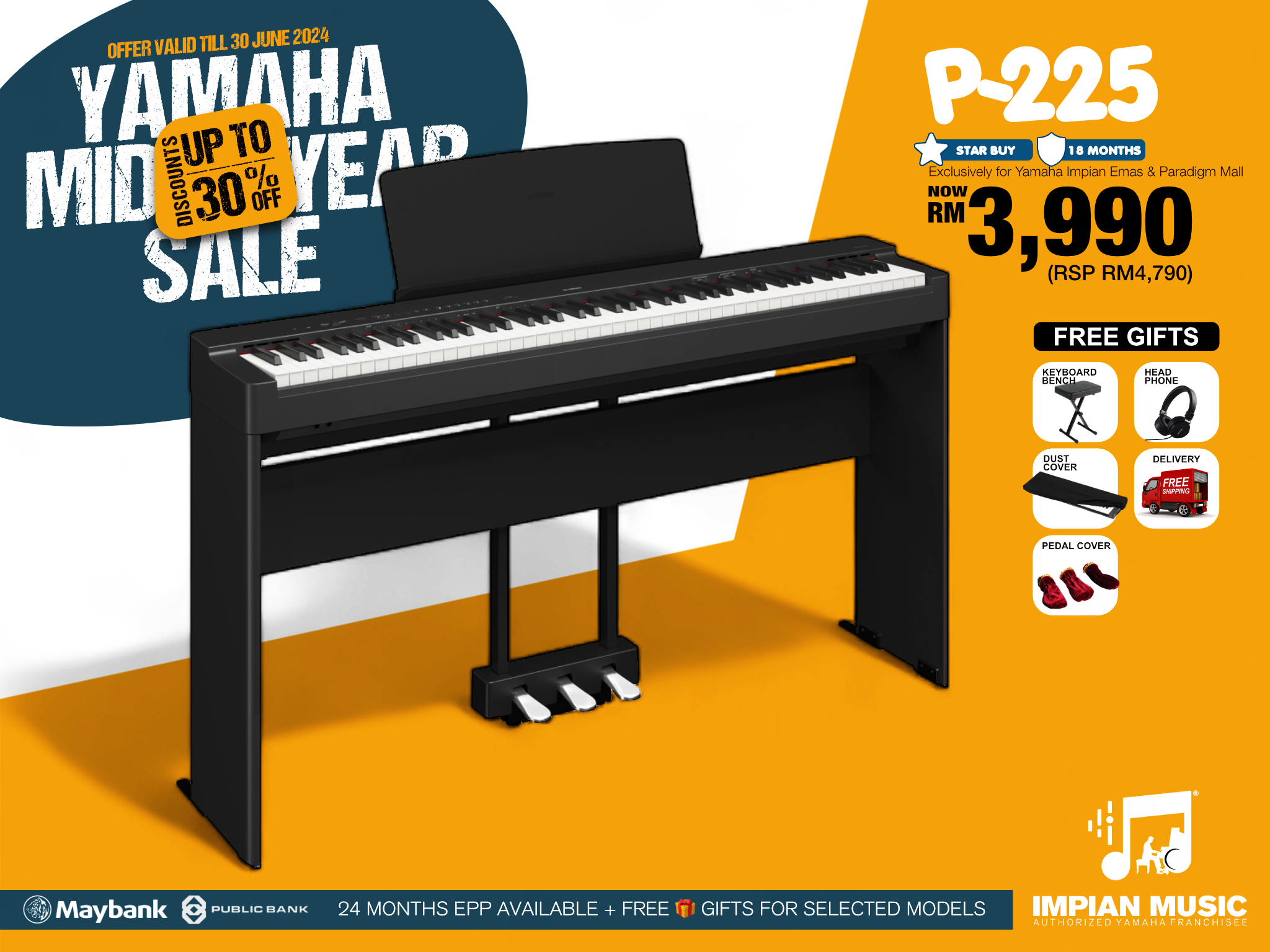 Kira Kobai Yamaha Impian Emas Music Centre Johor Malaysia June 2024 Mid Year Sale Promotion P-225