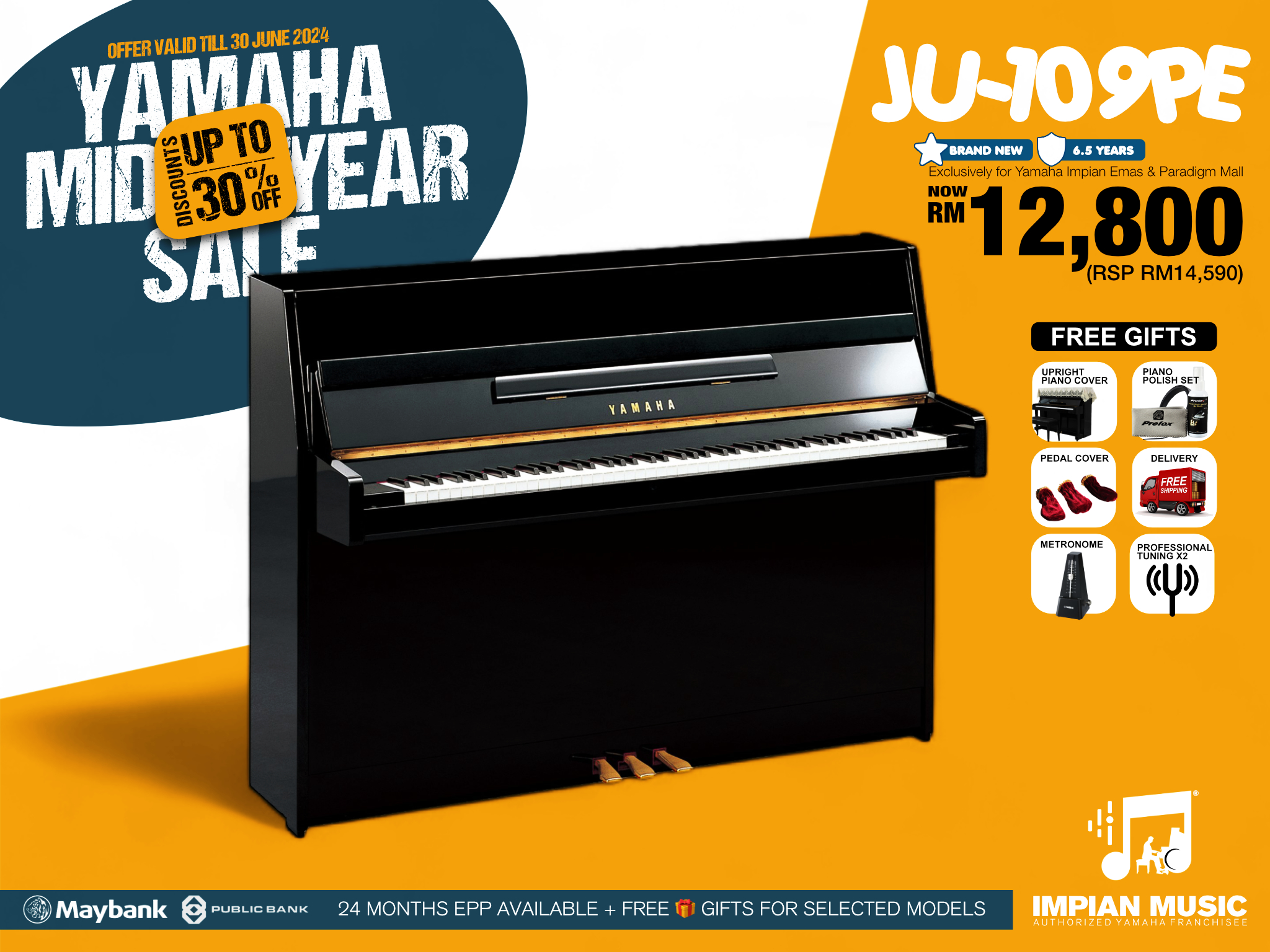 Kira Kobai Yamaha Impian Emas Music Centre Johor Malaysia June 2024 Mid Year Sale Promotion JU-109PE
