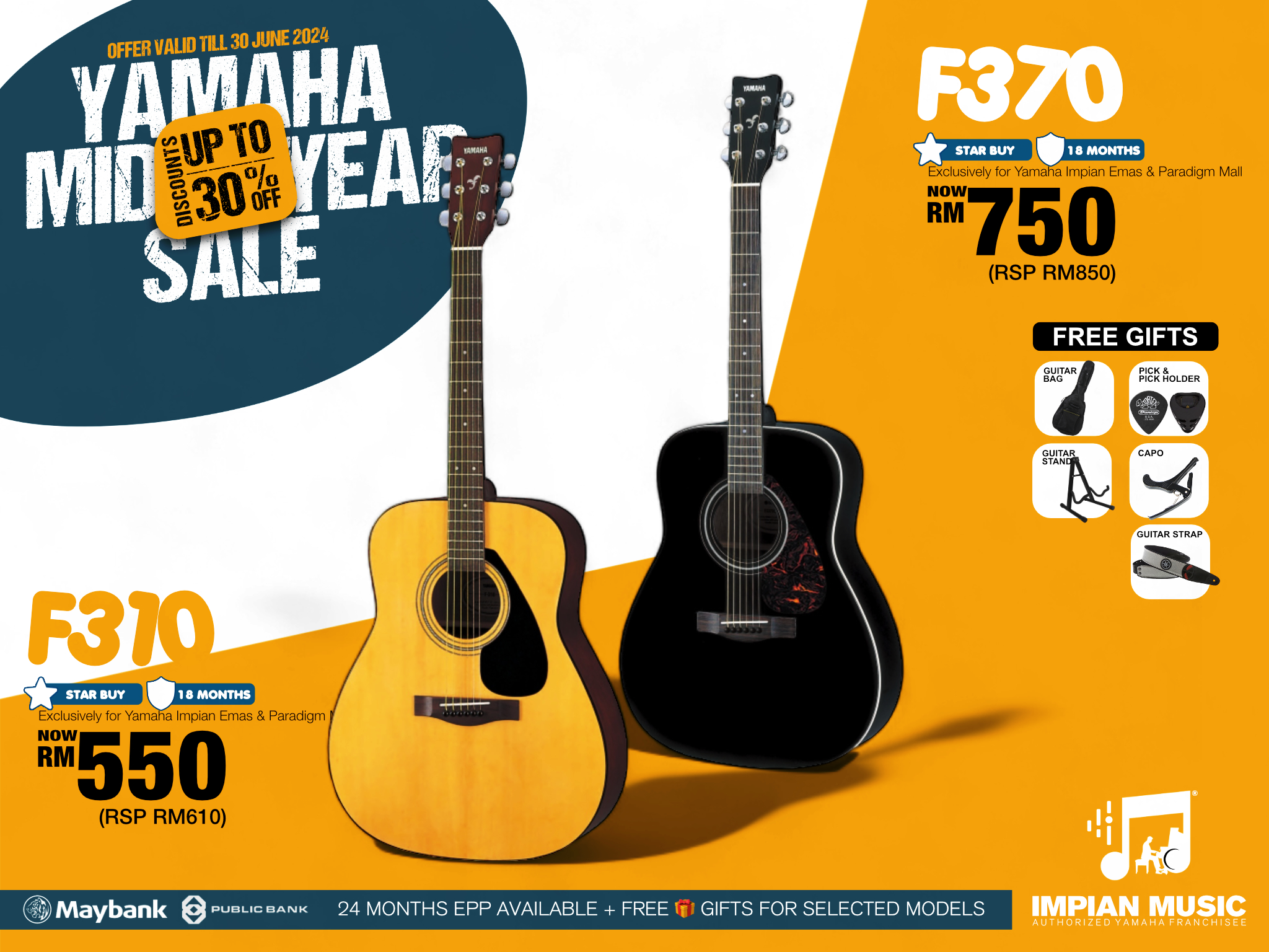 Kira Kobai Yamaha Impian Emas Music Centre Johor Malaysia June 2024 Mid Year Sale Promotion F370