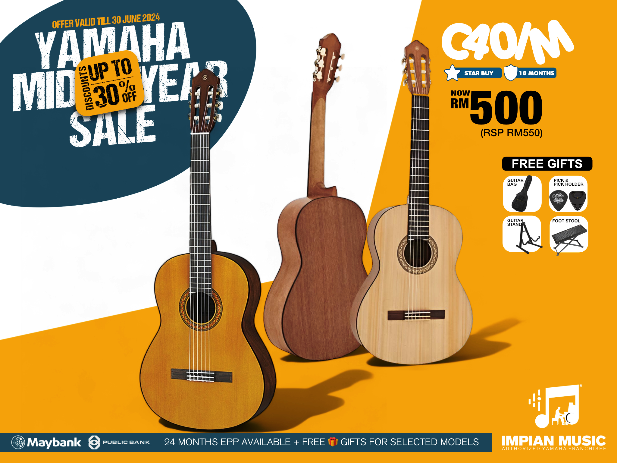 Kira Kobai Yamaha Impian Emas Music Centre Johor Malaysia June 2024 Mid Year Sale Promotion C40/M