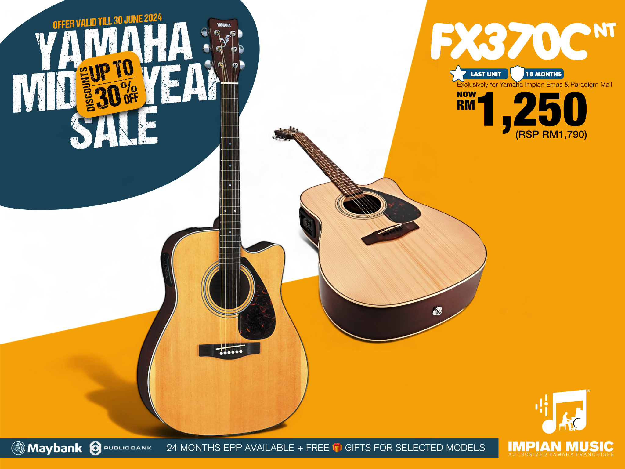 Kira Kobai Yamaha Impian Emas Music Centre Johor Malaysia June 2024 Mid Year Sale Promotion FX370C NT
