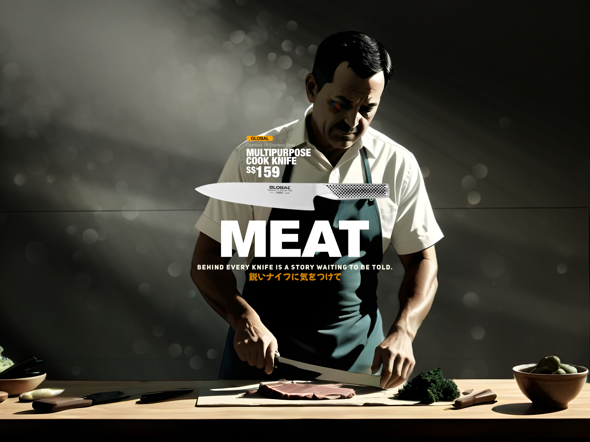 The Muted Cook Global Knives Singapore Meat Knife