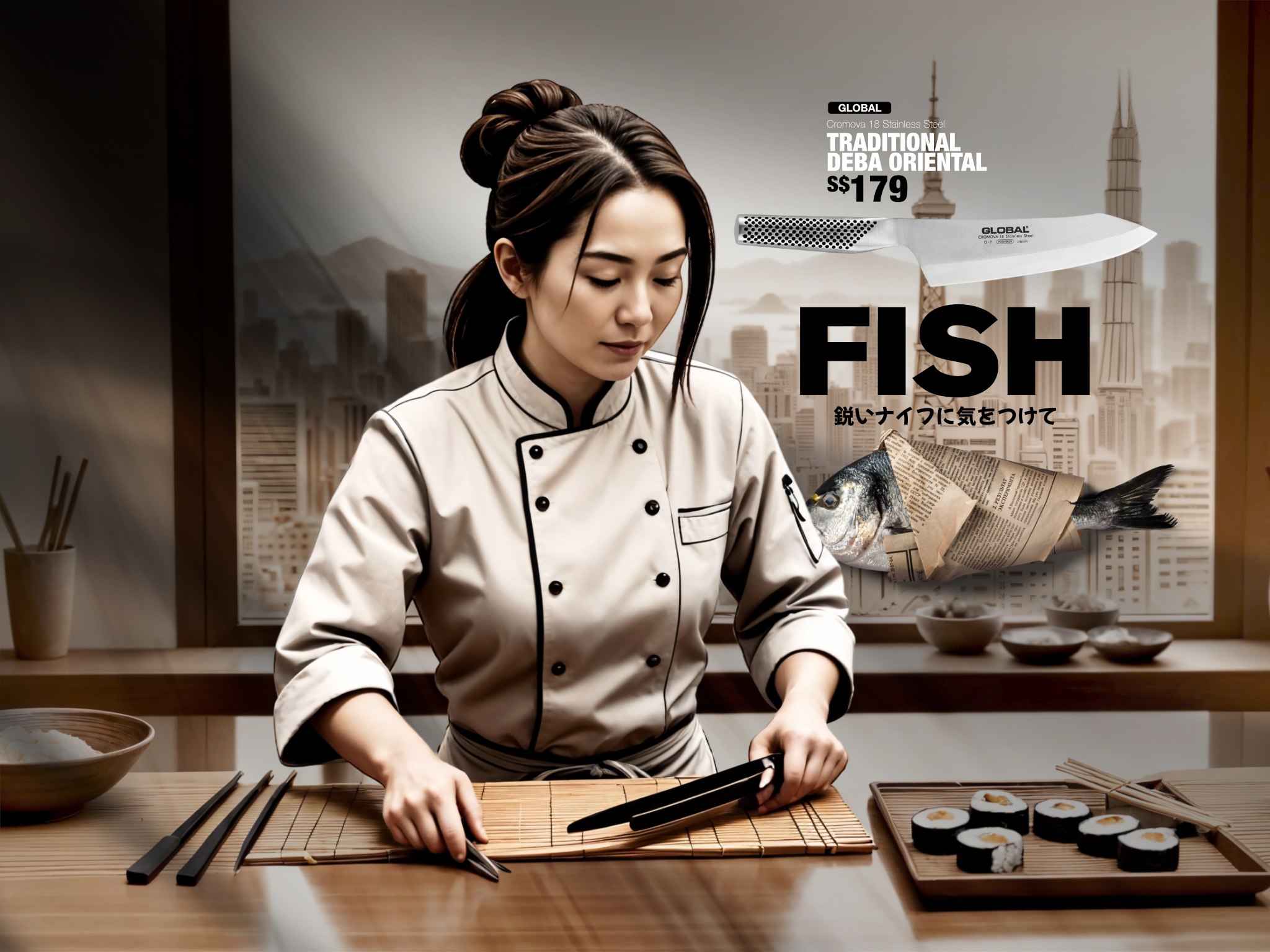 Croque Monsieur Global Knives Singapore Fish Knife