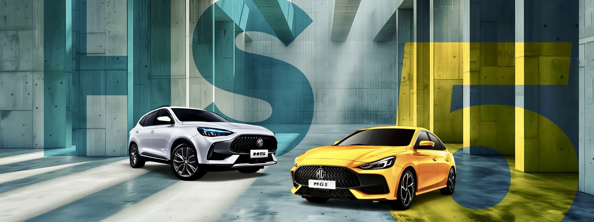MG5 Sedan and MG HS SUV Facebook Cover