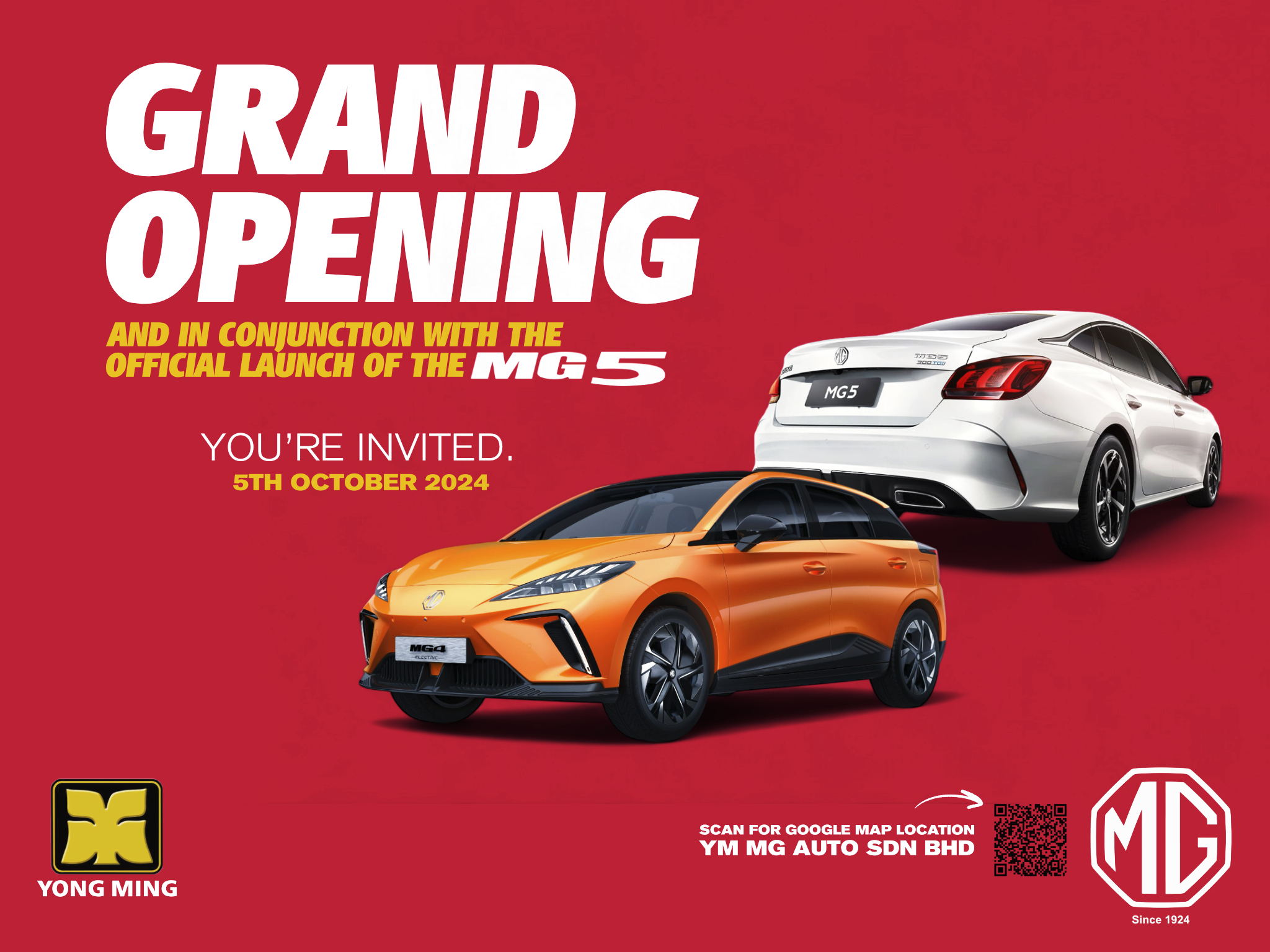 Showroom Ready YM MG Auto Sdn Bhd Grand Opening Red Card