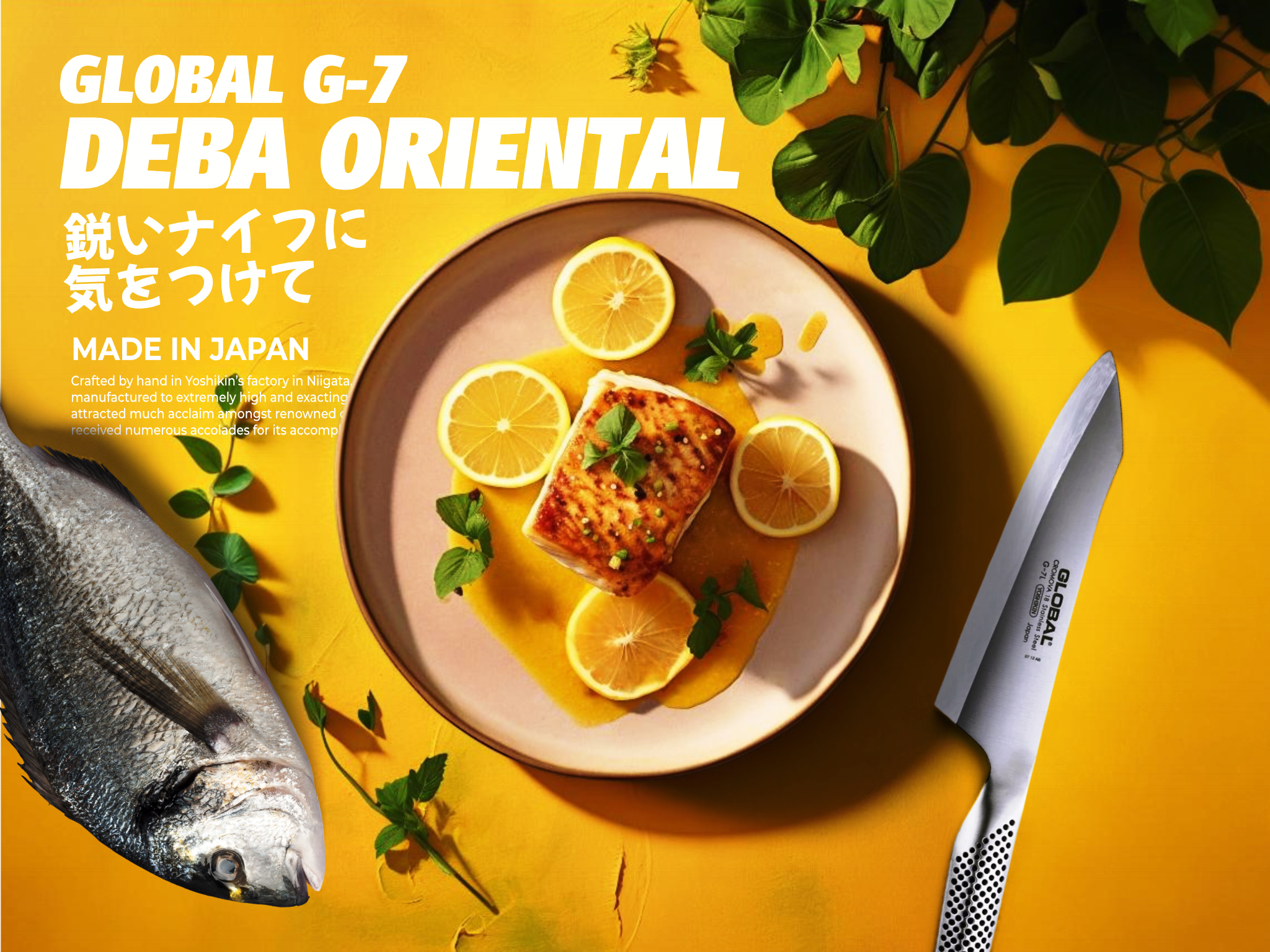 Sizzle & Sear Global Knives Singapore G-7 Deba Oriental