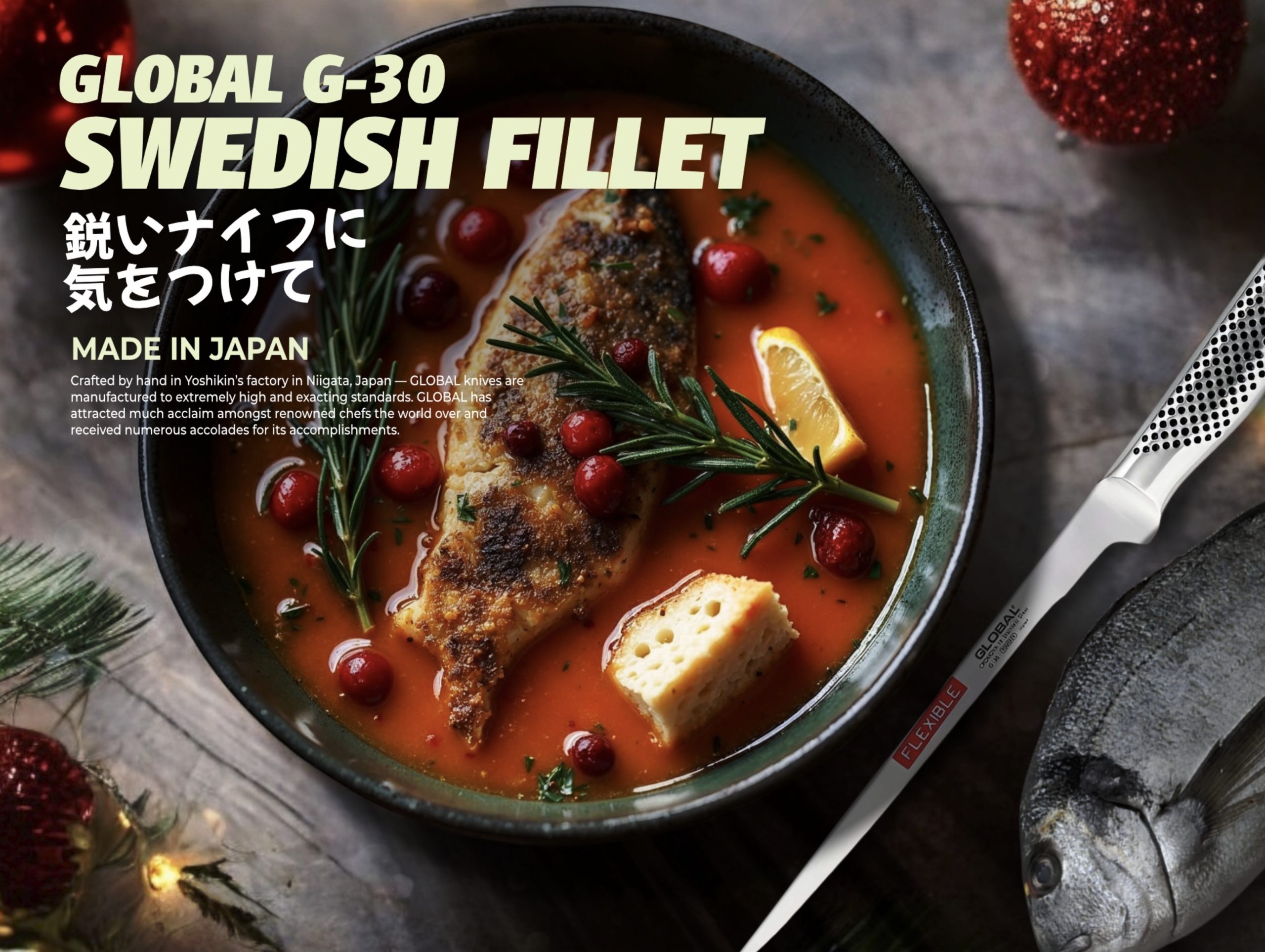 Food Architect Global Knives Singapore G-30 Swedish Fillet