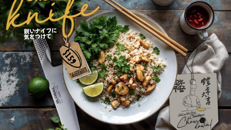 Chinatown Chowdown Global Knives Singapore Chef’s Knife G-2 Lunar New Year 2025 Special