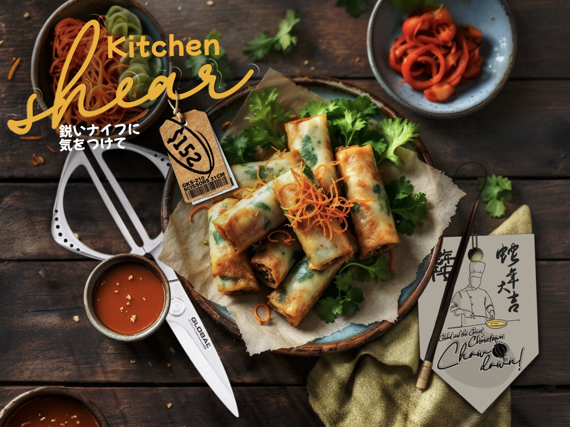 Chinatown Chowdown Global Knives Singapore Kitchen Shear GKS-210 Lunar New Year 2025 Special
