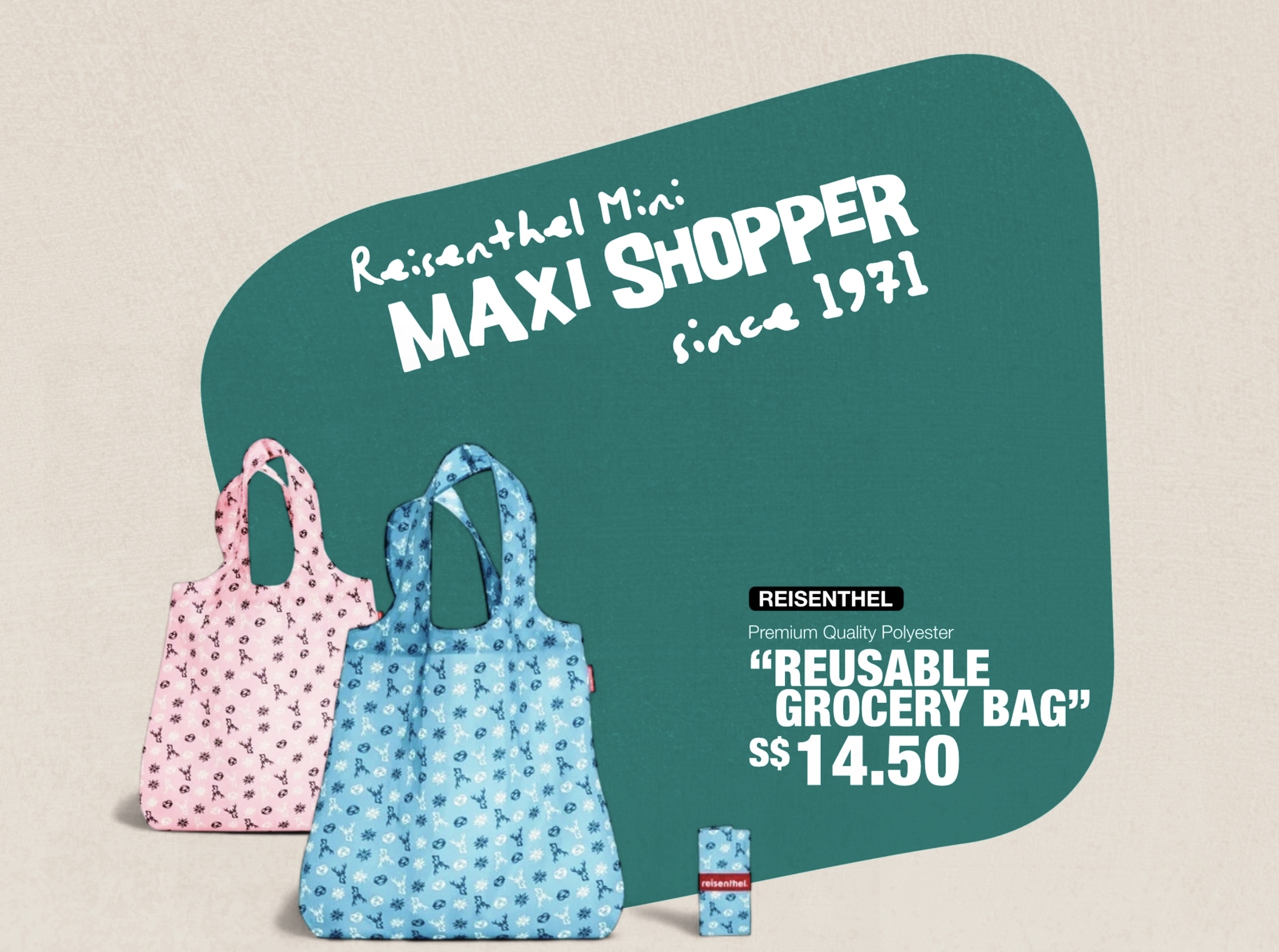 For Display Purposes Reisenthel Singapore Mini Maxi Shopper