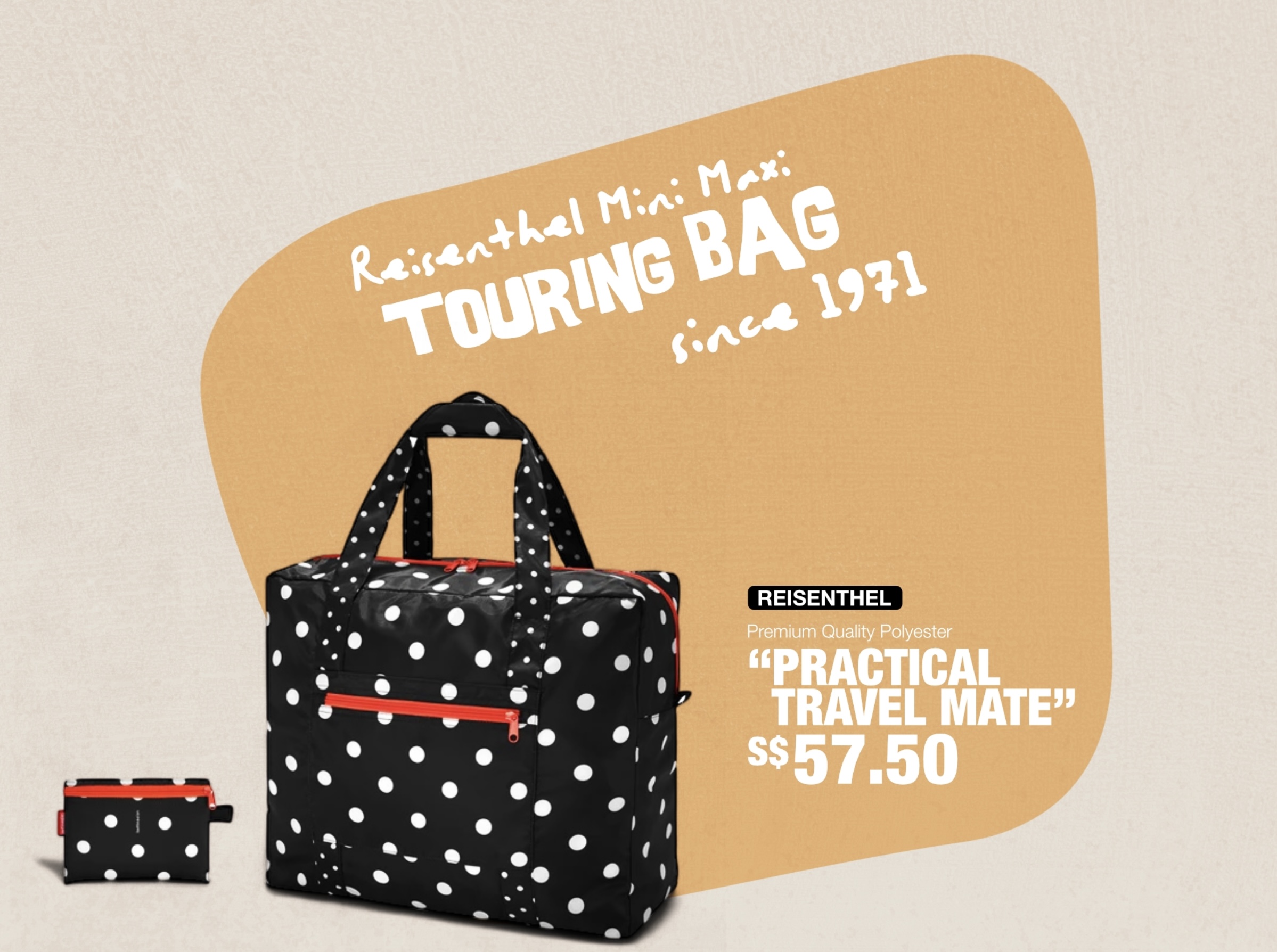 For Display Purposes Reisenthel Singapore Mini Maxi Touringbag