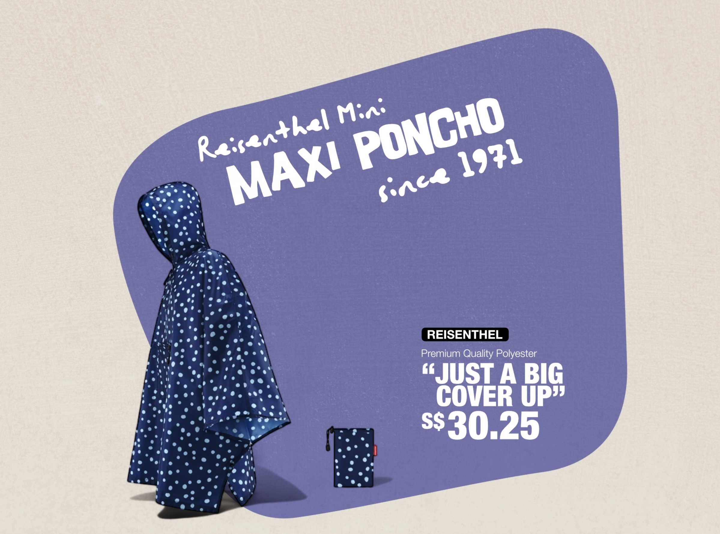 For Display Purposes Reisenthel Singapore Mini Maxi Poncho