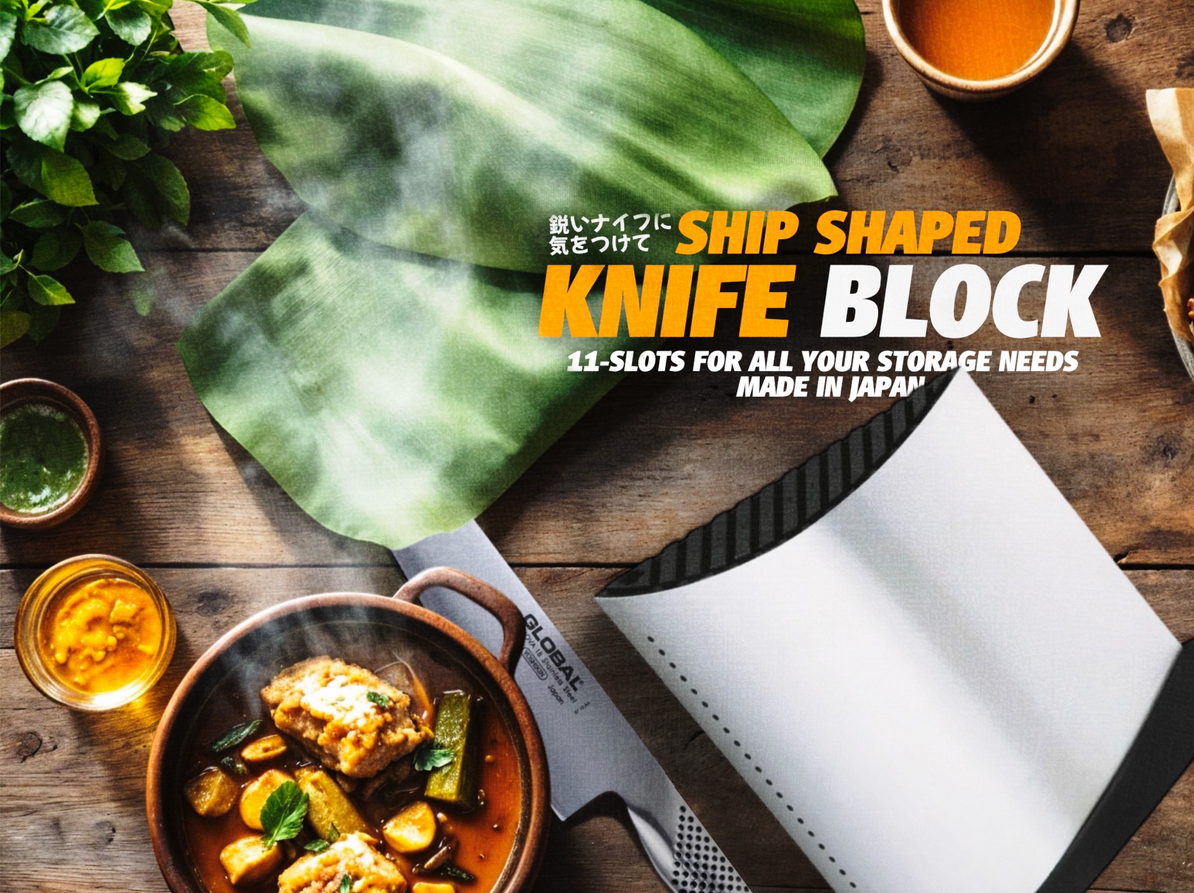 Nanyang Kopitiam Global Knives Singapore March 2025 Promo Knife Block