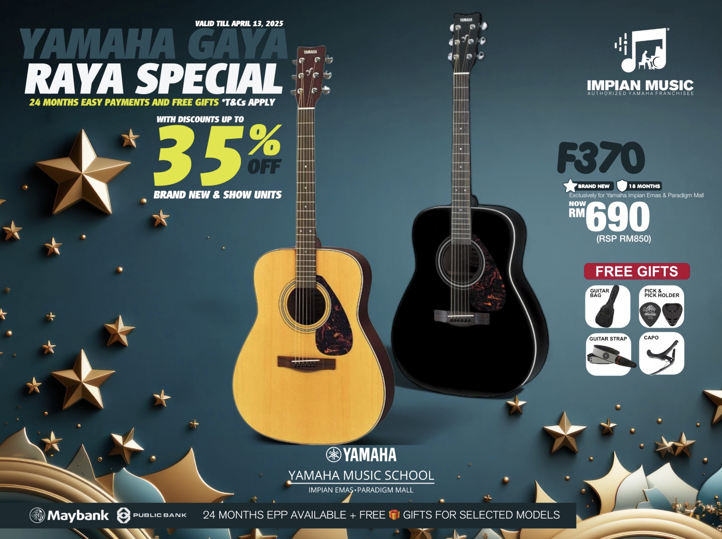 Gaya Raya Sale Yamaha Impian Emas Music Centre Johor Malaysia March 2025 Sale Promotion F370