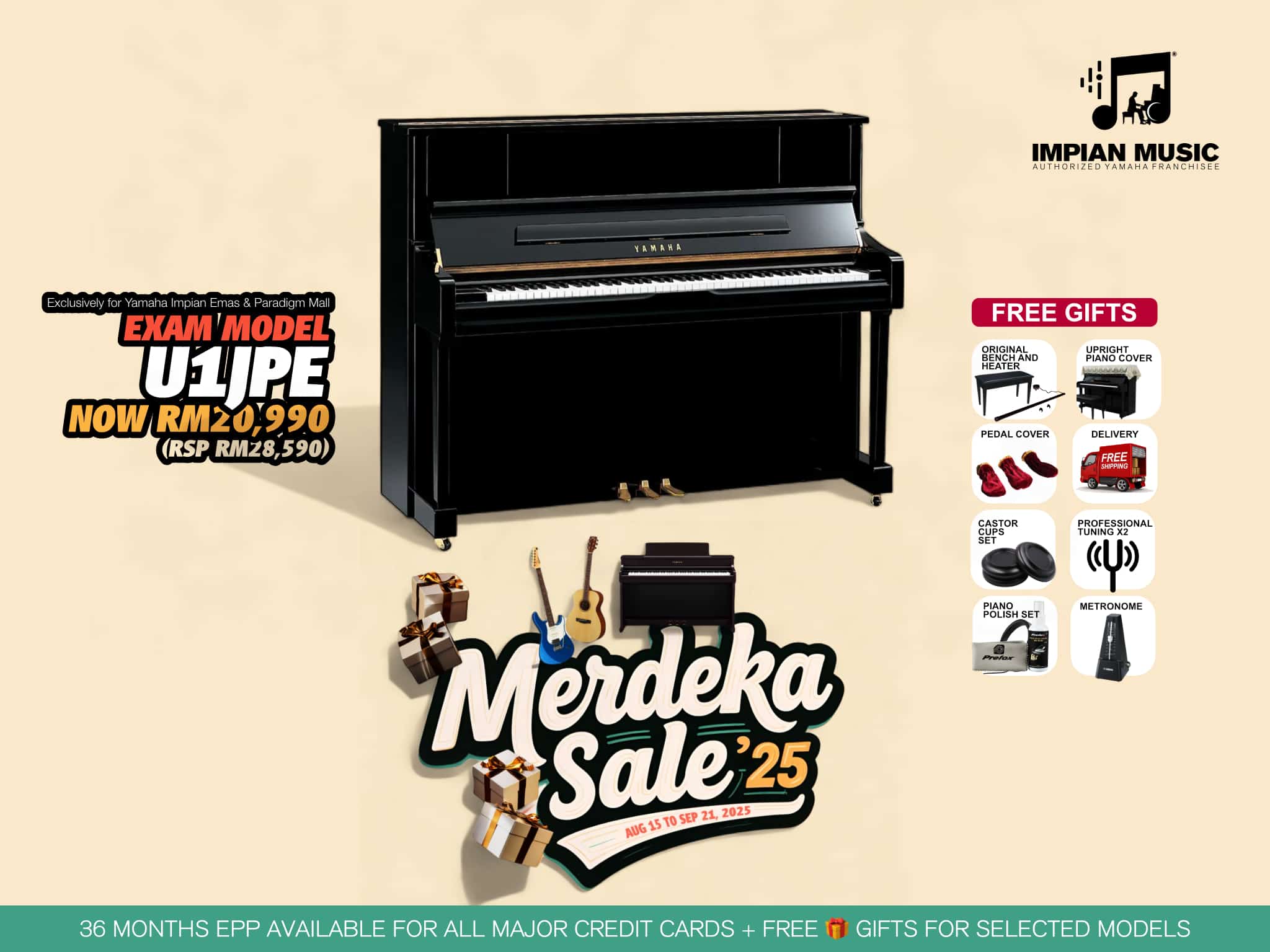 Yamaha Merdeka Sale 2025 Yamaha Impian Emas Music Centre Johor Malaysia August 2025 Sale Promotion U1JPE