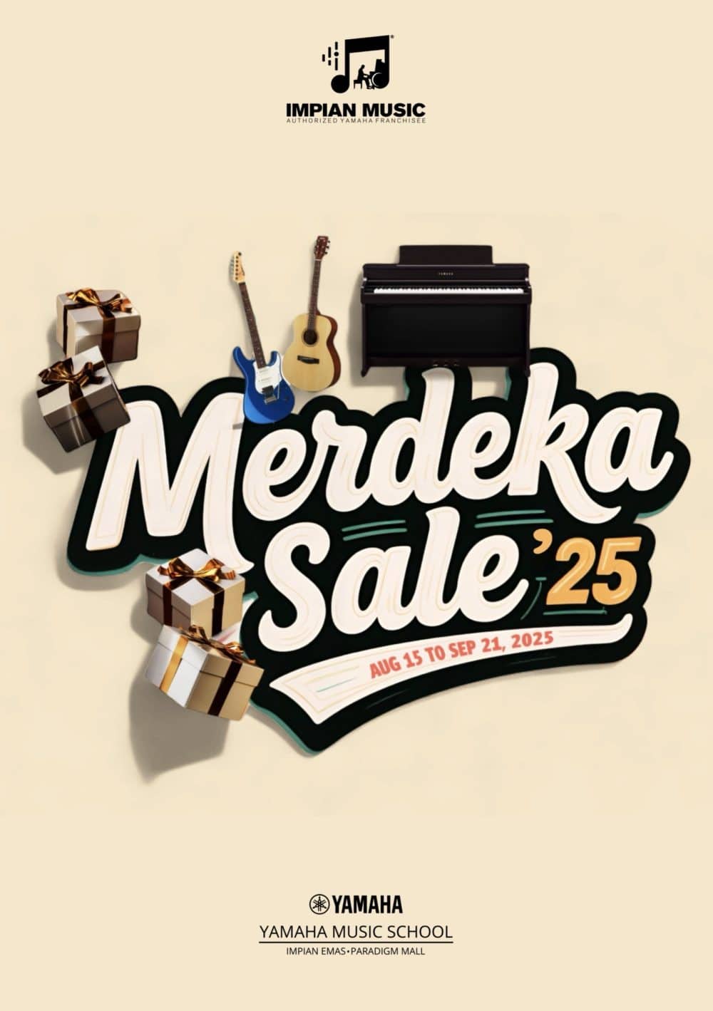 Yamaha Merdeka Sale 2025 Poster Logo