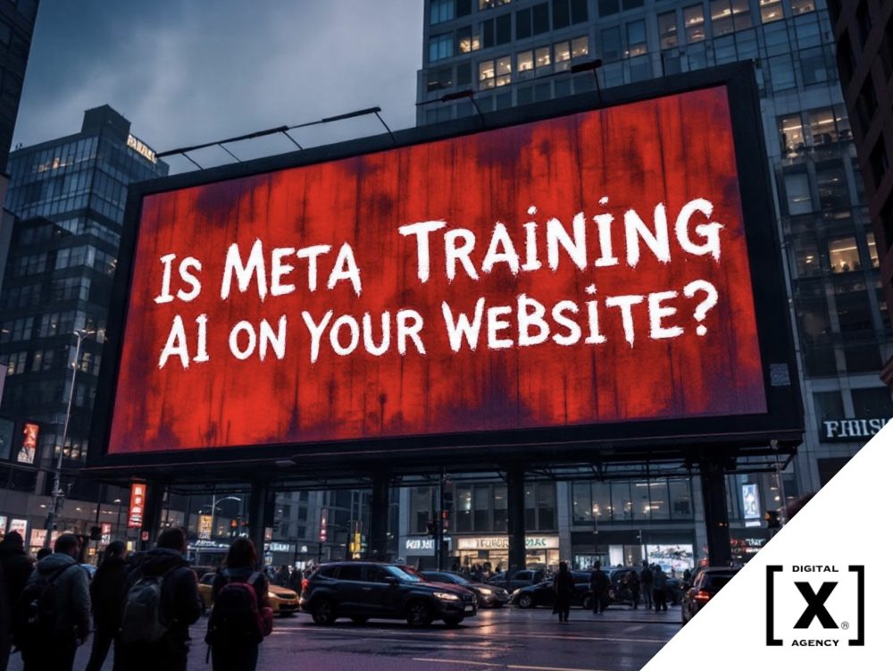 Business website crawler review showing Meta website crawling terms and separate AI-use controls